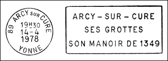 Kasownik: Arcy-sur-Cure, 14.04.1978